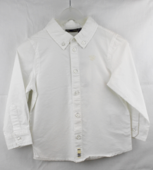 MEXX - Weißes Langarm-Jungenhemd mit betonten Sichtnähten aus trageangenehmer Baumwolle